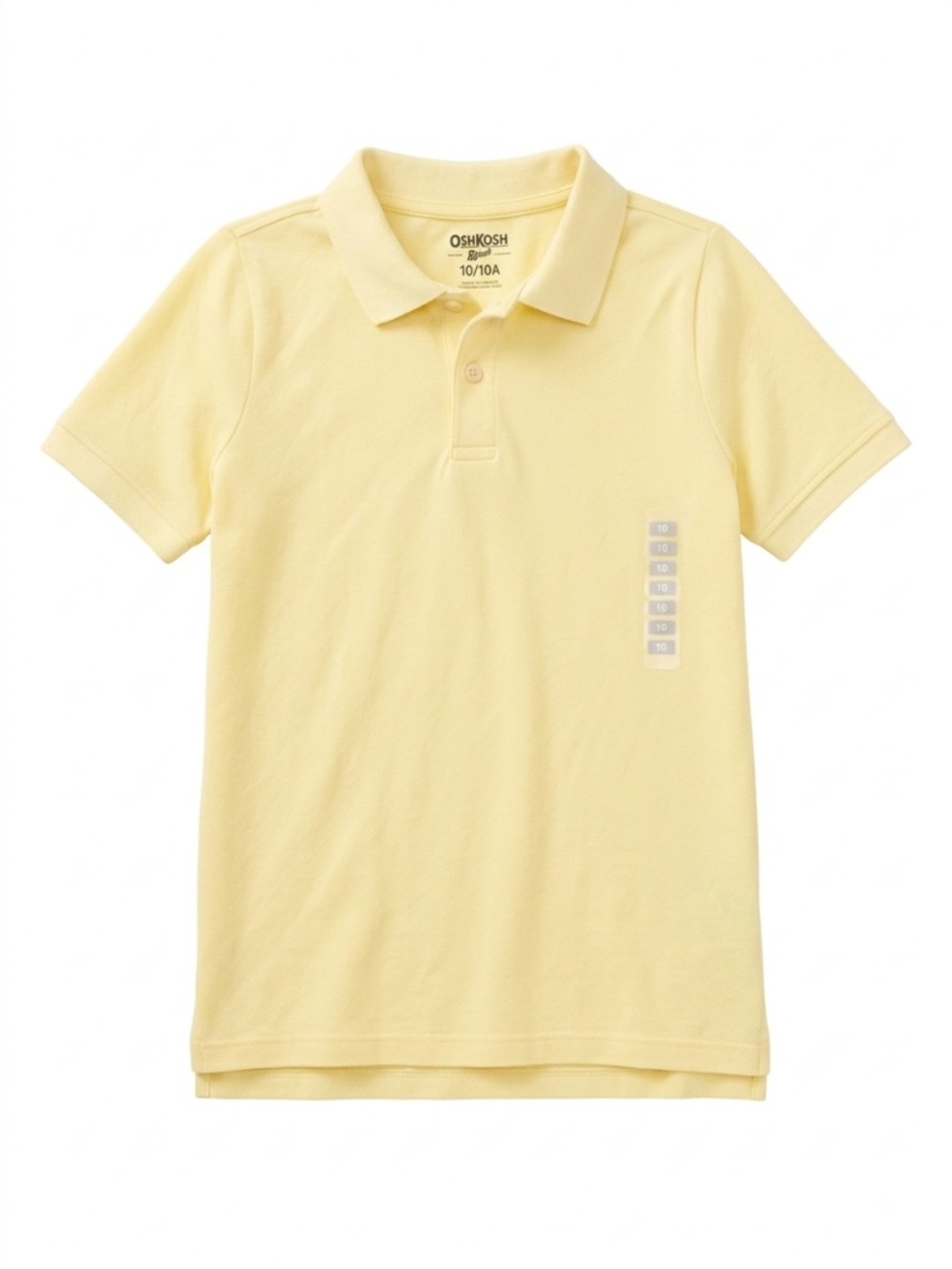 OshKosh B'gosh Kid Pique Uniform Polo Shirt Yellow Size 10